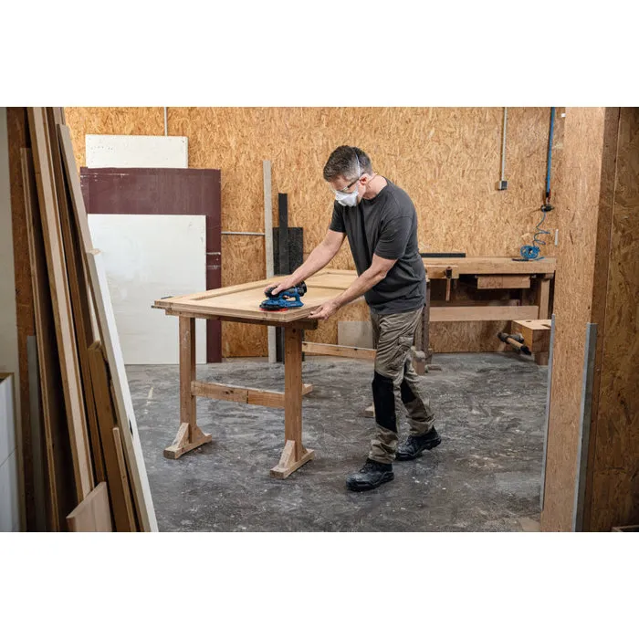 Bosch Professional Ponceuse excentrique sans fil 12V GEX 12V-150-3, 150 mm, avec feuilles abrasives G120, bague et sac de ponçage