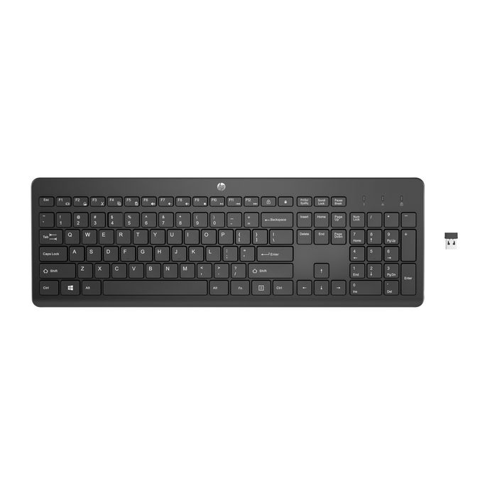 HP 230 Clavier Sans Fil Allemand QWERTZ Noir - Clavier Gomme Silencieux, Connexion USB 2.4 GHz, Autonomie 16 Mois HP 230 Clavier Sans Fil Allemand QWERTZ Noir - Clavier Gomme Silencieux, Connexion USB 2.4 GHz, Autonomie 16 Mois