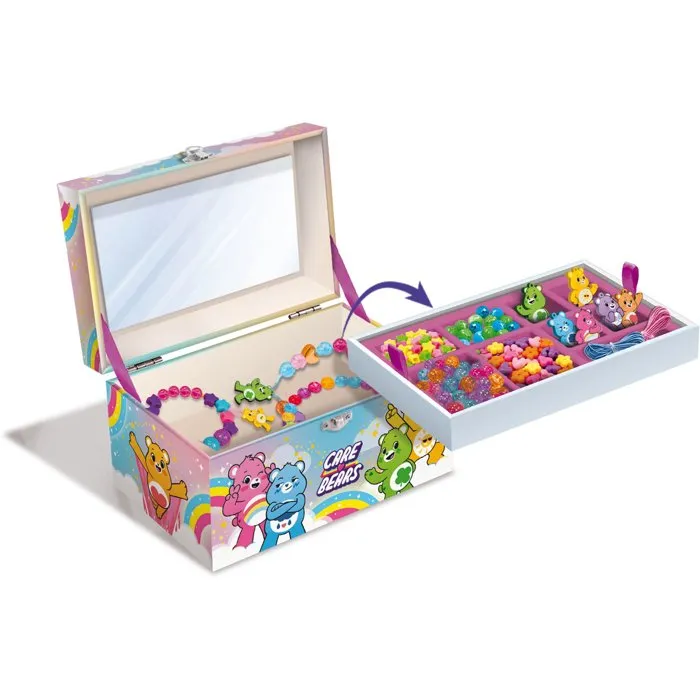 Lisciani Giochi Boîte à bijoux créative Care Bears avec perles et breloques Lisciani Giochi Boîte à bijoux créative Care Bears avec perles et breloques