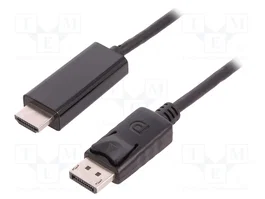 QOLTEC Câble DisplayPort vers HDMI 3m 4K UHD