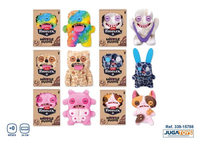 Zuru Peluche Fuggler Nipple, modèles surtise 24cm Zuru Peluche Fuggler Nipple, modèles surtise 24cm