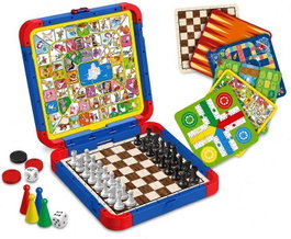 Jugatoys - enfamilia Jeux Classiques magnétiques 7 en 1 avec accessoires