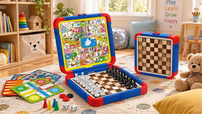 Jugatoys - enfamilia Jeux Classiques magnétiques 7 en 1 avec accessoires Jugatoys - enfamilia Jeux Classiques magnétiques 7 en 1 avec accessoires