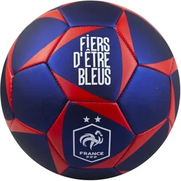 FFF - Ballon de football Jersey Supreme Taille 5 - Bleu et Rouge - Design puissant, excellente prise en pied pour matchs et entraînements