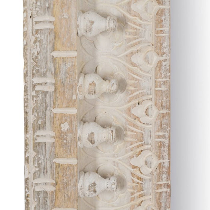 BigBuy Home Miroir mural Blanc Naturel Vertical 71,1 x 5,1 x 101,6 cm
