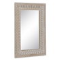 BigBuy Home Miroir mural Blanc Naturel Vertical 71,1 x 5,1 x 101,6 cm