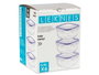 Leknes Lot de 6 Boîtes de Conservation Carrées en Plastique 900 ml Bleu Transparent 14,5 x 8,5 x 14,5 cm (Set de 8)