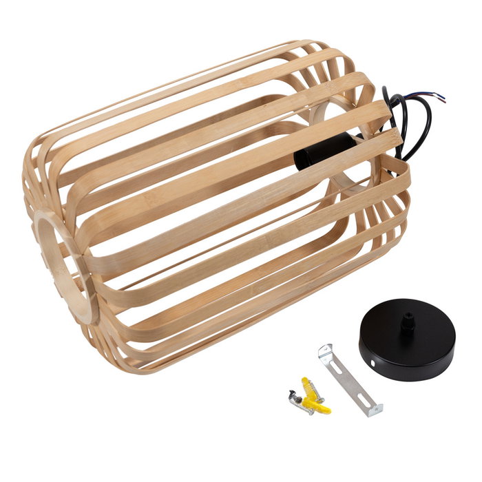Lampe à suspension Bytom en rotin