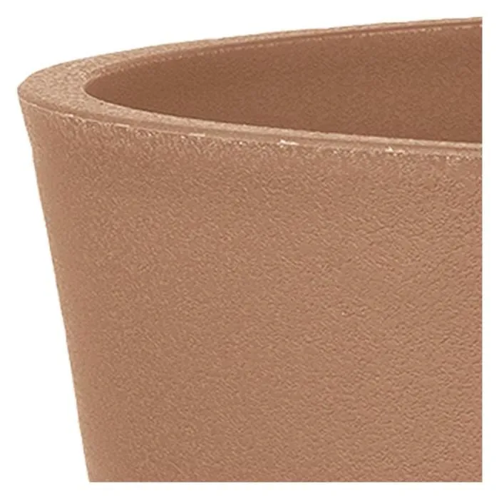 Deroma Origin - Pot de fleurs carré - 28 x 23.5 cm - 12 L - Terre cuite (Cotto) - Résistant gel et UV - Plastique recyclé