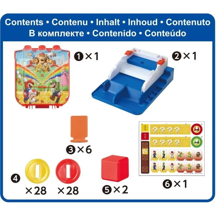 Epoch Games Super Mario Lucky Coin Game - Jeu d'ambiance et d'action pour enfants à partir de 4 ans