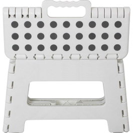 Marbueno Tabouret Pliant en Plastique Blanc