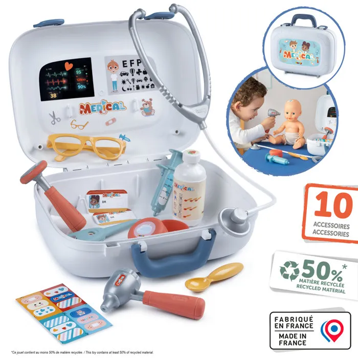 Smoby Mallette Médicale Transportable avec Accessoires