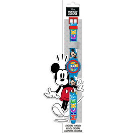 DISNEY Montre Digital Mickey Mouse pour Enfants - Montre Bracelet à Affichage Numérique - Taille 29x9,5 cm