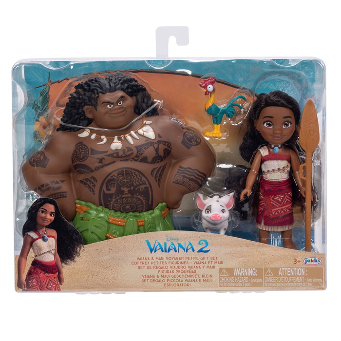 JAKKS PACIFIC Figurine blister Vaiana et Maui Disney Moana 2 - Taille 15 cm