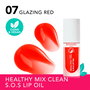 Bourjois Huile à lèvres Healthy Mix SOS n°07 - Rouge Glacé 4,5 ml, hydratation intense aux huiles d'avocat et framboise