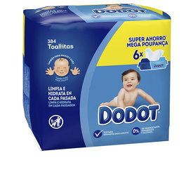 Dodot Lingettes Humides Bébé - 384 Unités - Douceur et Protection pour Peau Délicate