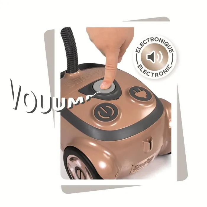 Smoby Aspirateur-jouet Rowenta avec effet sonore réel, fonctionne avec piles, jouet d'imitation pour enfant dès 3 ans, fabrication française