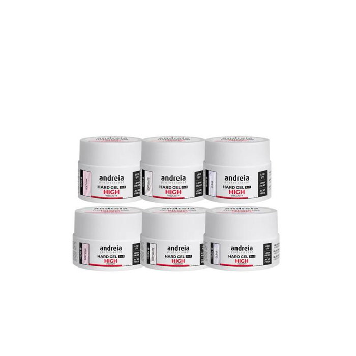 Andreia - Hard Gel High Viscosity 2 en 1 pour construction d'ongles, rose 22g - Sans chauffage, autonivelant, polymérisation LED et UV Andreia - Hard Gel High Viscosity 2 en 1 pour construction d'ongles, rose 22g - Sans chauffage, autonivelant, polymérisation LED et UV