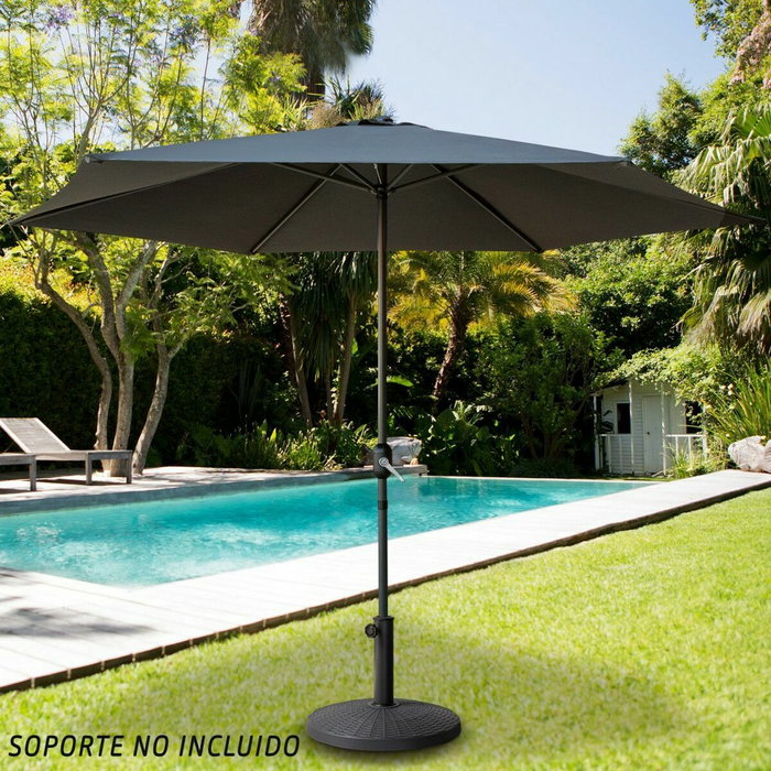 Parasol Aktive Anthracite Ø 3,8 cm 300 cm Aluminium