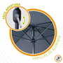 Parapluie Aktive Anthracite Ø 300 cm 300 x 245 x 300 cm