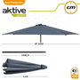 Parapluie Aktive Anthracite Ø 300 cm 300 x 245 x 300 cm