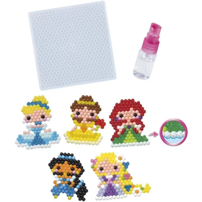 Epoch Aquabeads - Coffret Princesses Disney - 800+ perles etoiles et perles a facettes multicolores - Activite creatrice pour enfant des 4 ans