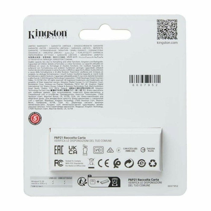 Carte Mémoire Micro SD avec Adaptateur Kingston DTXS/512GB Jaune 512 GB
