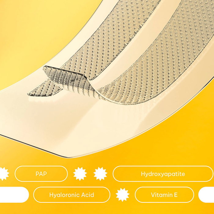 Pop. Bandes blanchissantes dentaires à l'arôme de mangue pour un sourire éclatant, 7 unités, formule sans peroxyde avec technologie PAP
