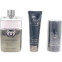 Gucci Guilty Pour Homme Coffret 3 pièces : Eau de Toilette 90ml, Déodorant Stick 75ml, Gel Douche 50ml