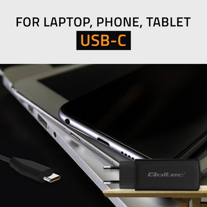QOLTEC Chargeur USB 90W GaN USB C