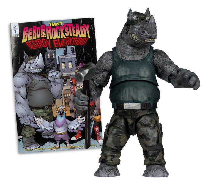 McFarlane Toys Tortues Ninja Page Punchers figurine Rocksteady 17 cm