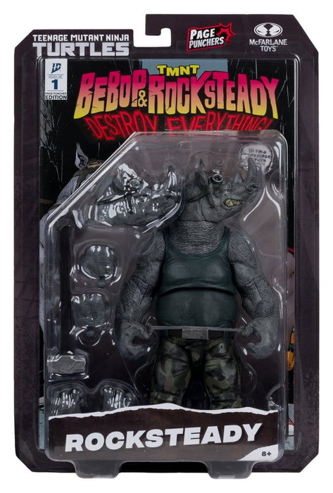 McFarlane Toys Tortues Ninja Page Punchers figurine Rocksteady 17 cm