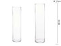GIFTDECOR Vase Cylindrique en Verre Transparent 61cm