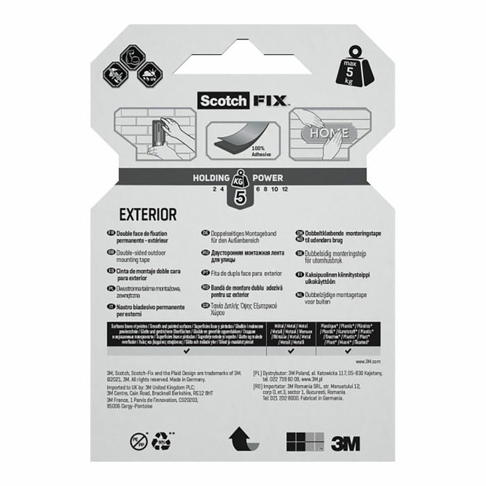 Ruban adhésif double face Scotch 19 mm x 1,5 m Ruban adhésif double face Scotch 19 mm x 1,5 m