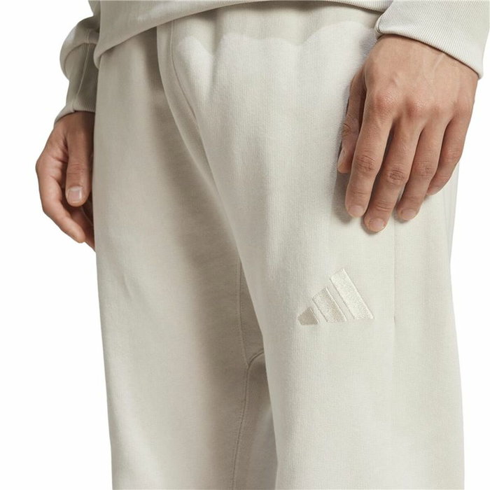 Pantalon de sport long Adidas All Szn French Terry Regular Tapered Blanc Beige Homme