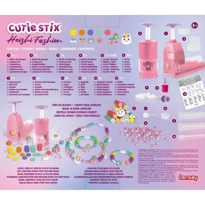 Lansay Set Cutie Stix Heishi Fashion, Machine à perles et à percer pour créer bracelets et colliers, créativité dès 6 ans Lansay Set Cutie Stix Heishi Fashion, Machine à perles et à percer pour créer bracelets et colliers, créativité dès 6 ans