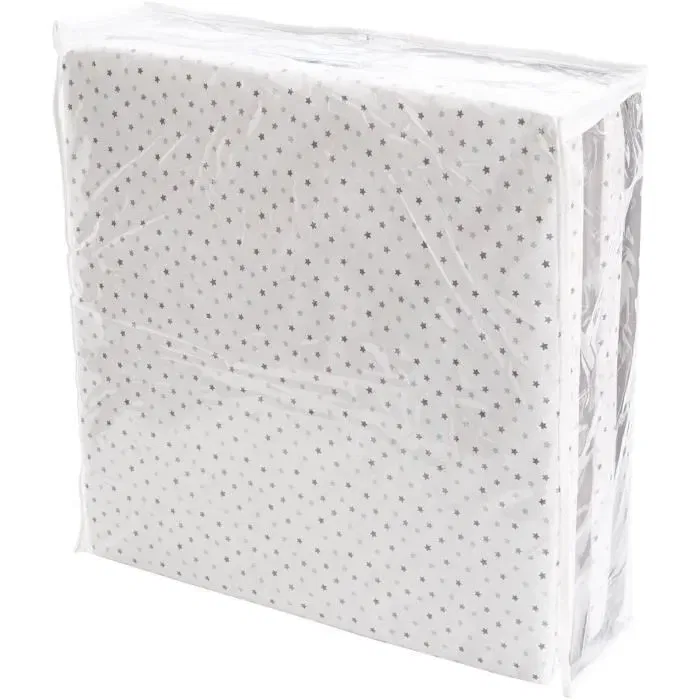 Candide Tapis d'éveil évolutif 3-en-1 - Espace de jeu, matelas et pouf - Design gris étoiles - Pratique et ludique pour bébé