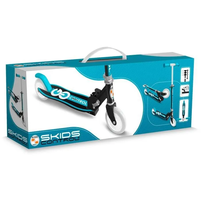 Stamp Trottinette pliable SKIDS CONTROL - Plateau ergonomique antidérapant - Réglable pour enfants - Frein arrière - Sécurisé