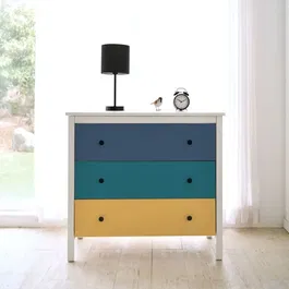 Ripolin - Peinture pour meubles et objets satinée, Bleu de Bering, 0,5L - Pour bois, mélaminé, métal - Intérieur et extérieur