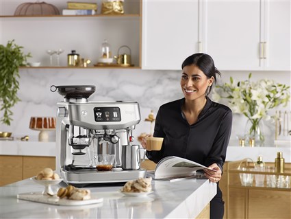 Sage SES985BSS4EEU1 Cafetière The Oracle™ Jet Acier Inoxydable Brossé - Automatique avec écran tactile, mouture, infusion et lait via Auto MilQ™ et ThermoJet®