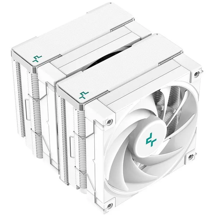 Deepcool AK620 Ventirad CPU Blanc, R-AK620-WHNNMT-G-1, Double Tour, 2 Ventilateurs PWM 120 mm, 6 Caloducs, TDP 260W pour PC Gaming