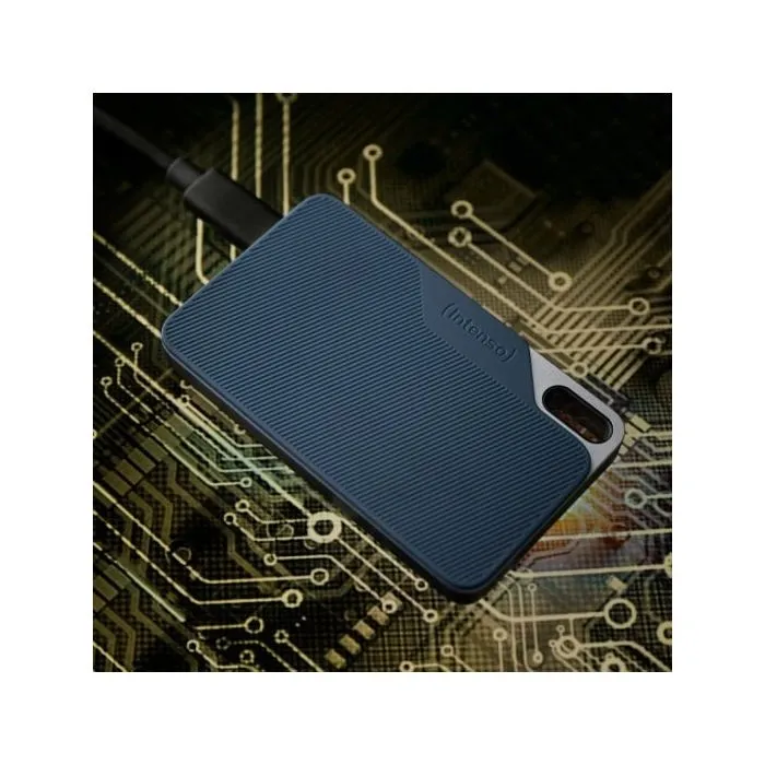 Intenso SSD Externe TX100 2 To Bleu-Gris, USB 3.2 Gen 1, Jusqu'à 500 Mo/s, Surface Caoutchoutée Durable Intenso SSD Externe TX100 2 To Bleu-Gris, USB 3.2 Gen 1, Jusqu'à 500 Mo/s, Surface Caoutchoutée Durable
