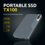Intenso TX100 SSD externe 2 To Bleu, Gris