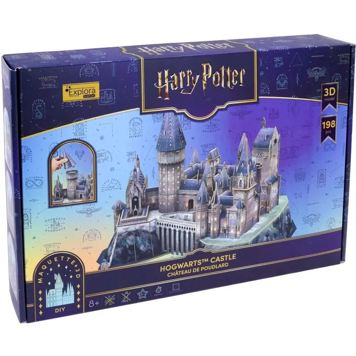 Explora Puzzle 3D Château de Poudlard 540302 Licence Harry Potter 197 pièces Dès 8 ans