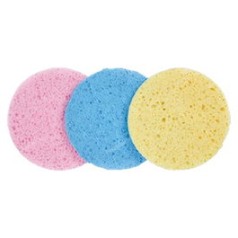 Bifull Set de 3 Éponges Démaquillantes 110mm Circle Colours Plus