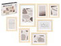 Giftdecor Set 7 Porte-photos Mural Pastpardu Naturel Bois Eucalyptus 35x25x6 cm (13x18, 15x20, 21x30 cm) (Set de 6)