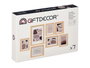 Giftdecor Set 7 Porte-photos Mural Pastpardu Naturel Bois Eucalyptus 35x25x6 cm (13x18, 15x20, 21x30 cm) (Set de 6)