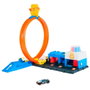 Hot Wheels Jeu de Construction Piste Circuit Super Station de Police Jbm71 avec Voiture à l'Échelle 1:64 - Packaging Multilingue