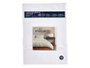 GIFTDECOR Set de 3 Draps 135 cm Blanc 100% Polyester - Housse 135x200 cm, Drap Plat 205x245 cm, Taie 45x150 cm (Set de 12)