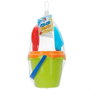Color Baby Set de Seau de Plage avec 3 Accessoires en Filet 14 cm - Modèles Assortis